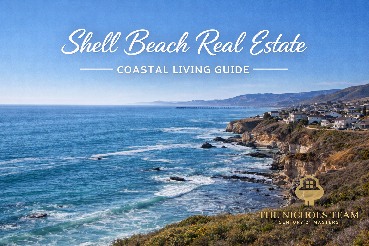 Shell Beach Real Estate coastline view featuring ocean cliffs and homes along the Central Coast near Pismo Beach and San Luis Obispo County